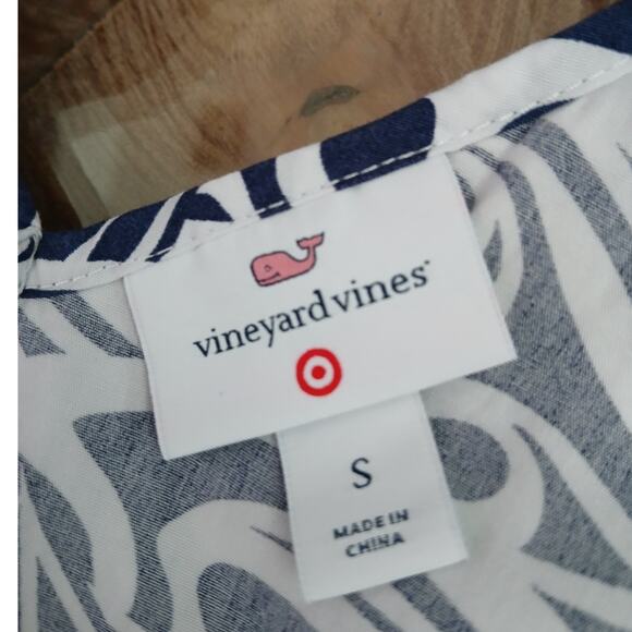 Vineyard Vines Target sailboat dress ruffle blue white midi maxi Small - Picture 3 of 10